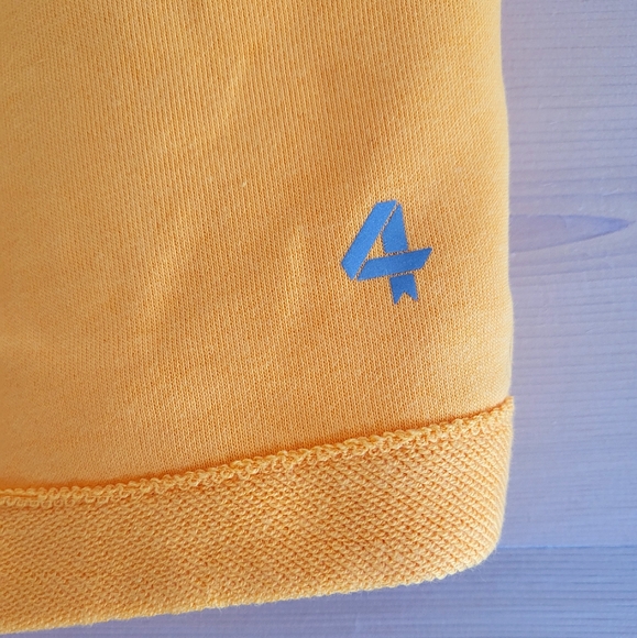 NWT FourLaps Oversized Rush Sweat Shorts Elastic Drawstring Mango Orange size S - Picture 5 of 7